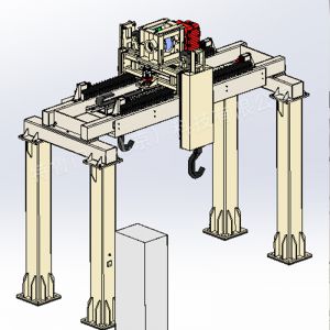 桁架機械手之卷料搬運機械手